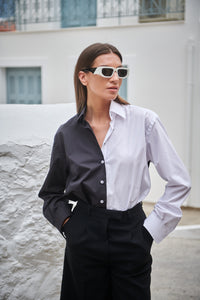 Signature Button-Up in Black n' White
