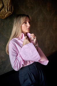 Signature Button-Up with Cuffs Pink