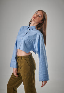 Crop top Button-Up in Check